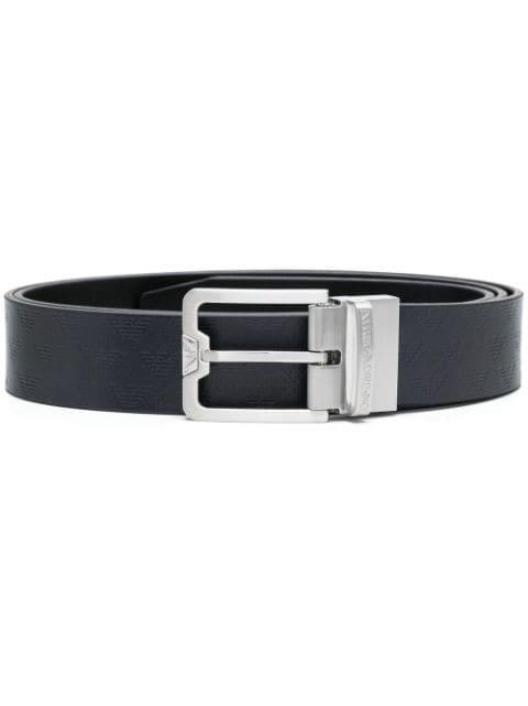 calf-leather buckled belt by EMPORIO ARMANI