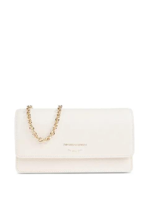 chain leather clutch bag by EMPORIO ARMANI