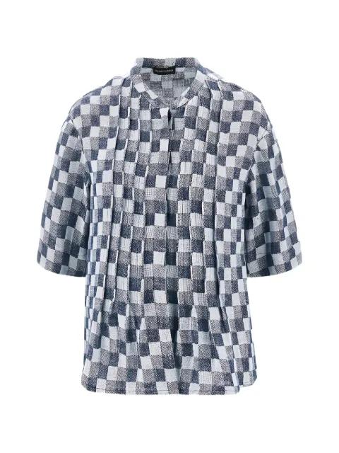 check-pattern jacquard shirt by EMPORIO ARMANI