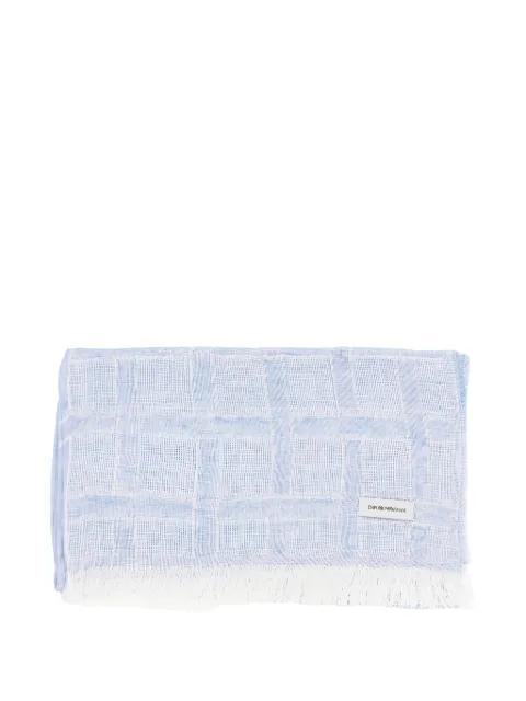checked fringed scarf by EMPORIO ARMANI