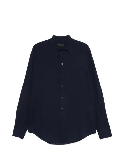 chest-logo button-fastening shirt by EMPORIO ARMANI