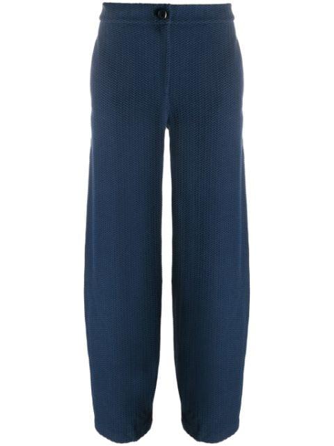 chevron-jacquard mid-rise trousers by EMPORIO ARMANI