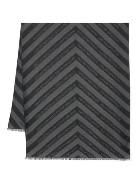chevron-jacquard scarf by EMPORIO ARMANI