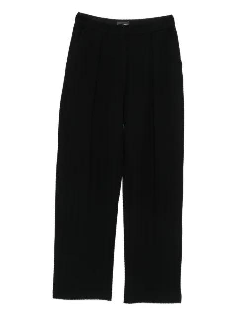 chevron-motif pleated straight trousers by EMPORIO ARMANI