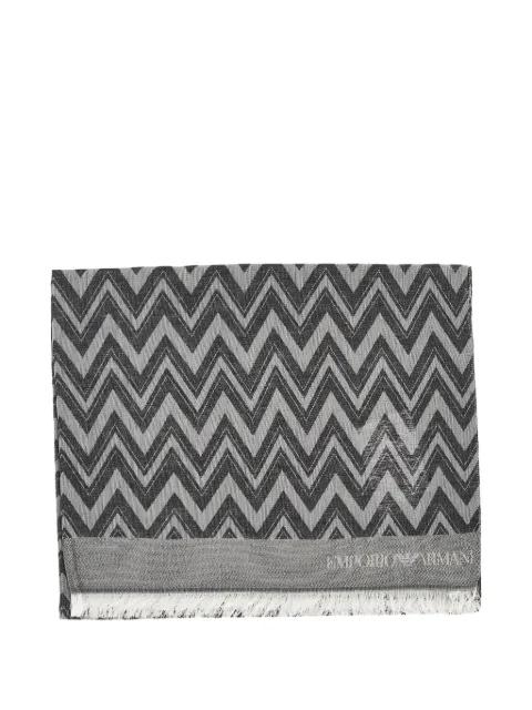 chevron-pattern scarf by EMPORIO ARMANI