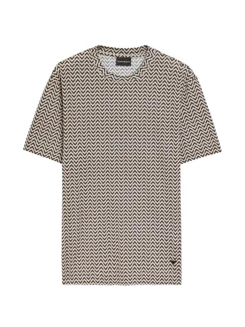 chevron-patterned T-shirt by EMPORIO ARMANI