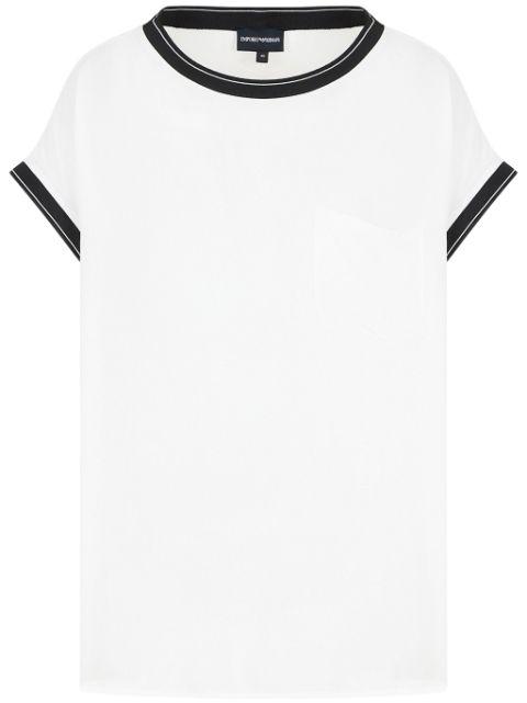 chiffon short-sleeve blouse by EMPORIO ARMANI