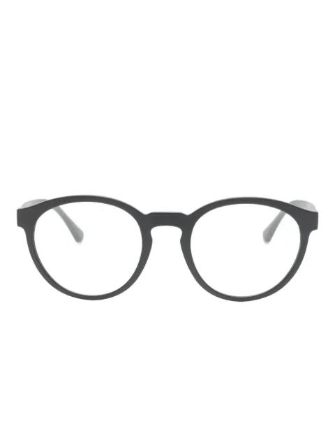 clip-on round-frame glasses by EMPORIO ARMANI