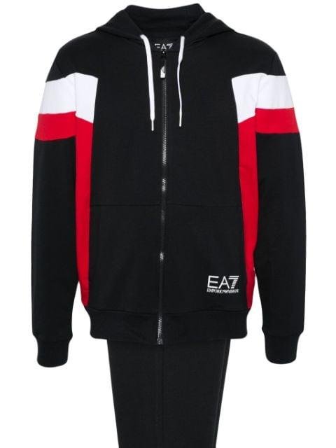 colourblock hoodied tracksuit by EMPORIO ARMANI