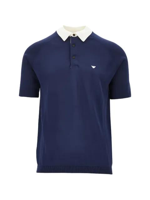contrast-collar polo shirt by EMPORIO ARMANI
