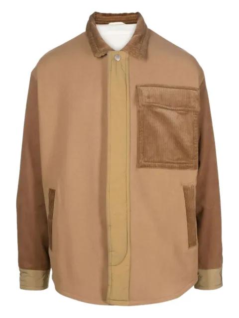 corduroy-panelled cotton jacket by EMPORIO ARMANI