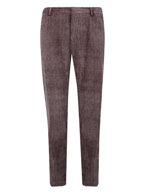 corduroy-striped straight-leg trousers by EMPORIO ARMANI