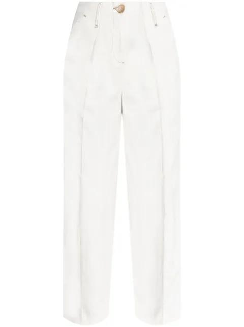 cotton wide-leg trousers by EMPORIO ARMANI