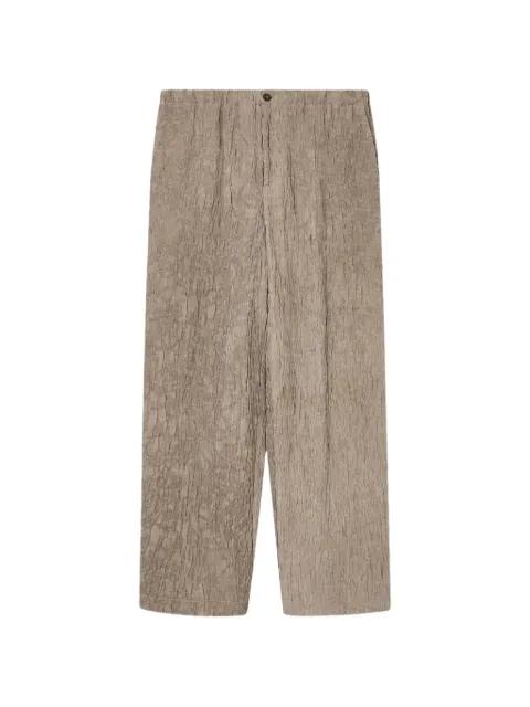crinkled-effect drawstring trousers by EMPORIO ARMANI