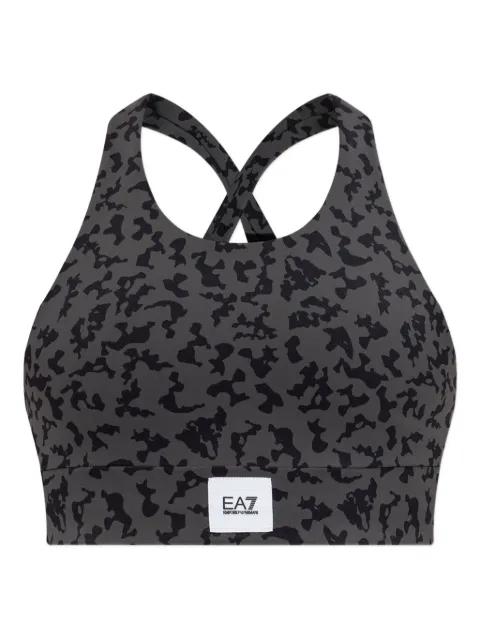 cross-back leopard-print top by EMPORIO ARMANI