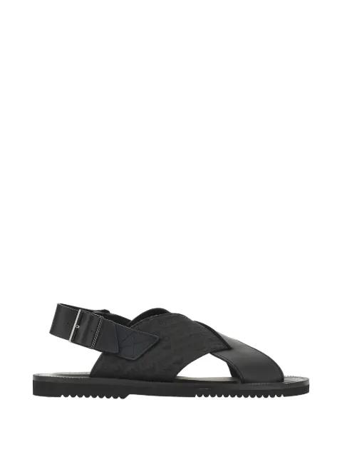 cross-strap leather sandals by EMPORIO ARMANI