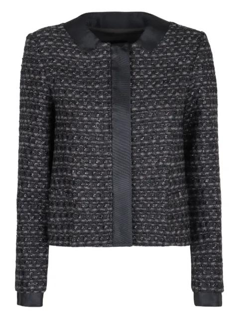cuffed tweed jacket by EMPORIO ARMANI