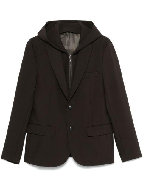 detachable-hood blazer by EMPORIO ARMANI