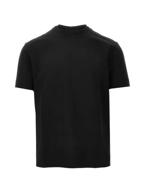 diamond-textured cotton T-shirt by EMPORIO ARMANI