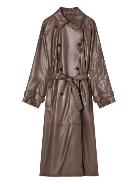 double-breasted belted trench coat by EMPORIO ARMANI
