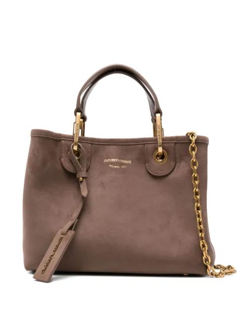 double-handle chain-strap tote bag by EMPORIO ARMANI