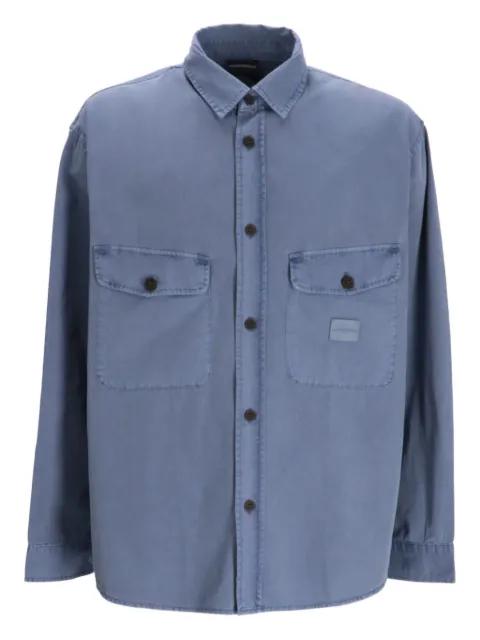 double-pocket cotton shirt jacket by EMPORIO ARMANI