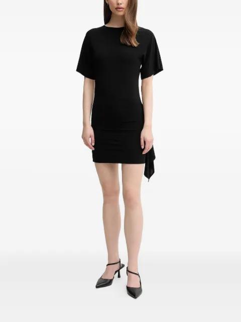 draped-detail short-sleeve mini dress by EMPORIO ARMANI