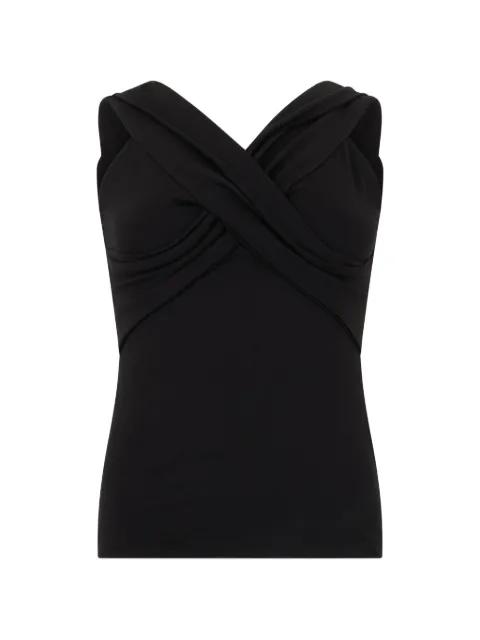 draped strapless top by EMPORIO ARMANI