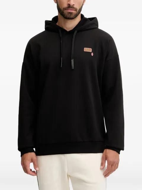 drawstring graphic hoodie by EMPORIO ARMANI