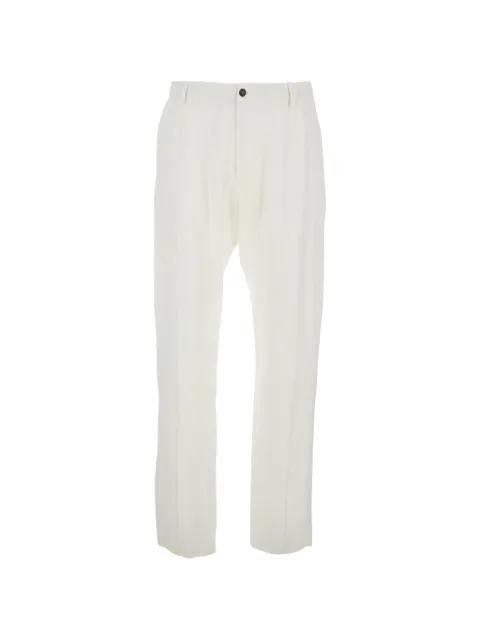 drawstring linen trousers by EMPORIO ARMANI