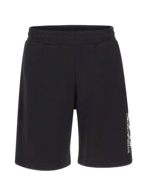 drawstring logo cotton shorts by EMPORIO ARMANI