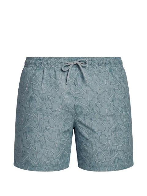 drawstring printed swim shorts by EMPORIO ARMANI