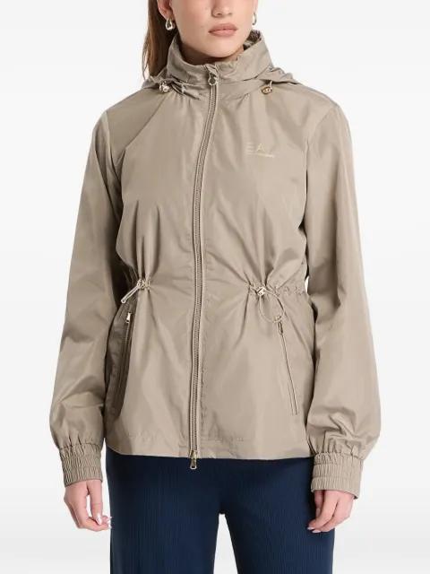 drawstring-waist hoodied jacket by EMPORIO ARMANI
