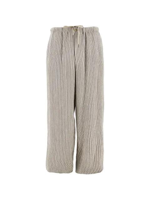 drawstring-waist striped trousers by EMPORIO ARMANI