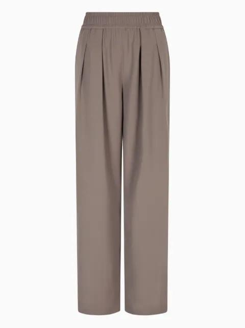 elastic-waist pleated trousers by EMPORIO ARMANI