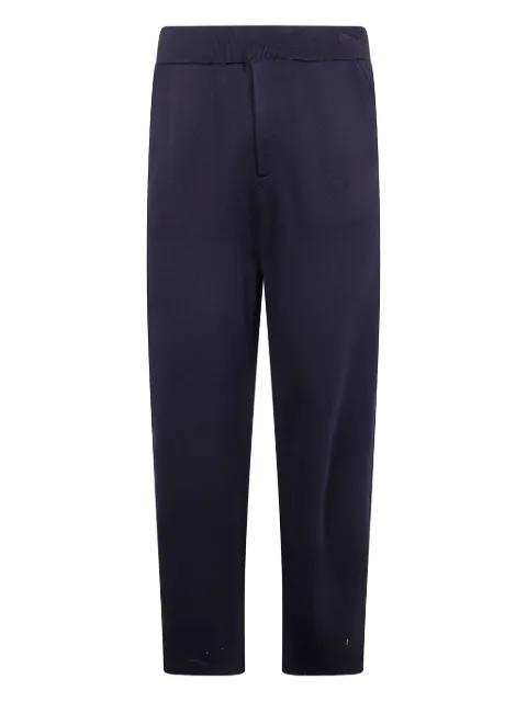 elastic-waistband welt-pocket trousers by EMPORIO ARMANI