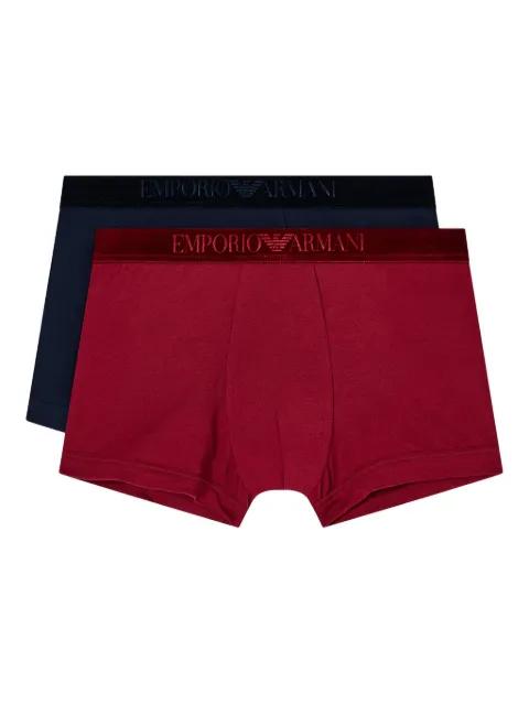 elasticated logo boxers (set of two) by EMPORIO ARMANI