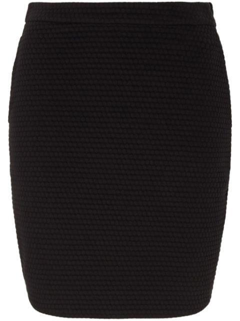 elasticated-waist textured skirt by EMPORIO ARMANI