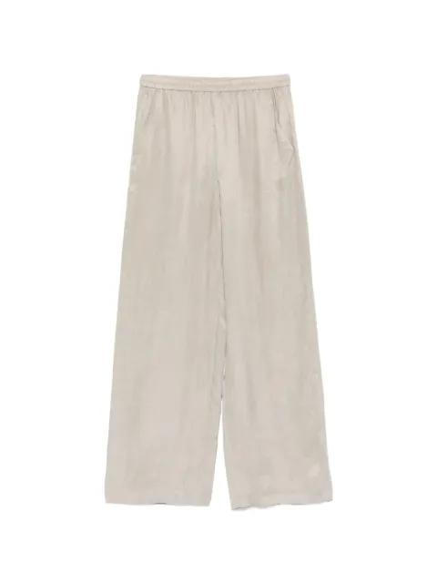 elasticated-waist wide-leg trousers by EMPORIO ARMANI