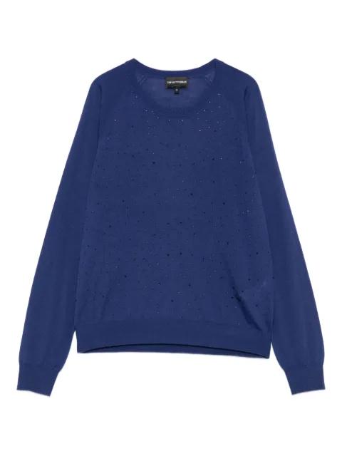 embellished wool sweater by EMPORIO ARMANI