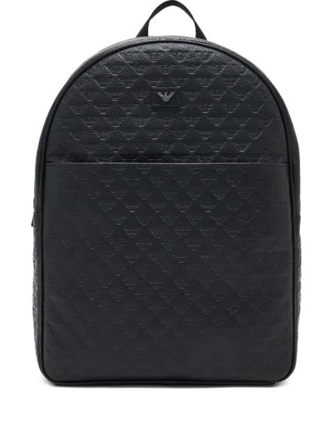 embossed eagle-logo backpack by EMPORIO ARMANI