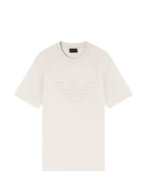 embossed-logo round-neck T-shirt by EMPORIO ARMANI