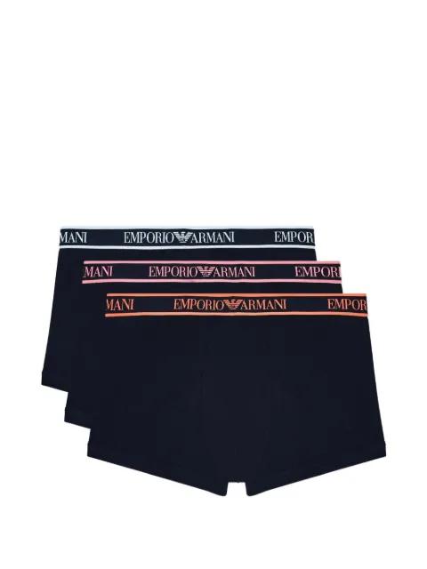 embroidered boxers (set of three) by EMPORIO ARMANI