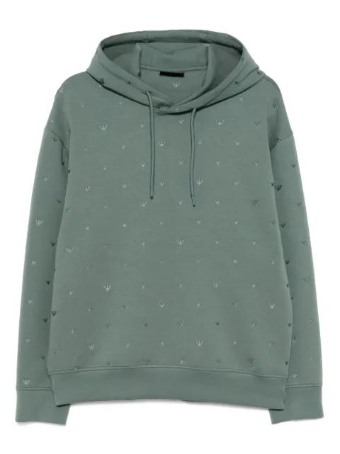 embroidered-logo hoodie by EMPORIO ARMANI