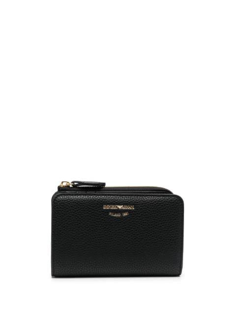 engraved-logo leather cardholder by EMPORIO ARMANI
