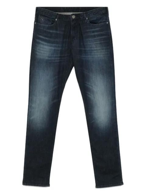 five-pocket logo-plaque jeans by EMPORIO ARMANI