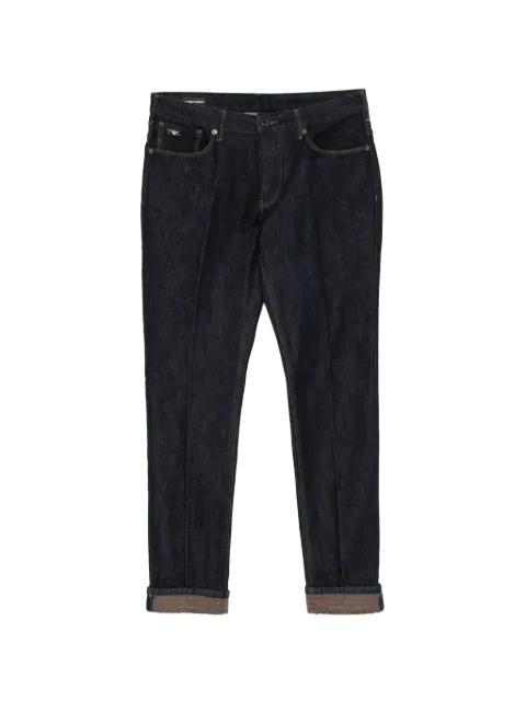 five-pockets logo-plaque jeans by EMPORIO ARMANI