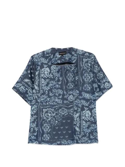 floral-patchwork cotton blouse by EMPORIO ARMANI