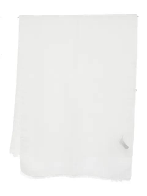 fringed modal-wool blend scarf by EMPORIO ARMANI