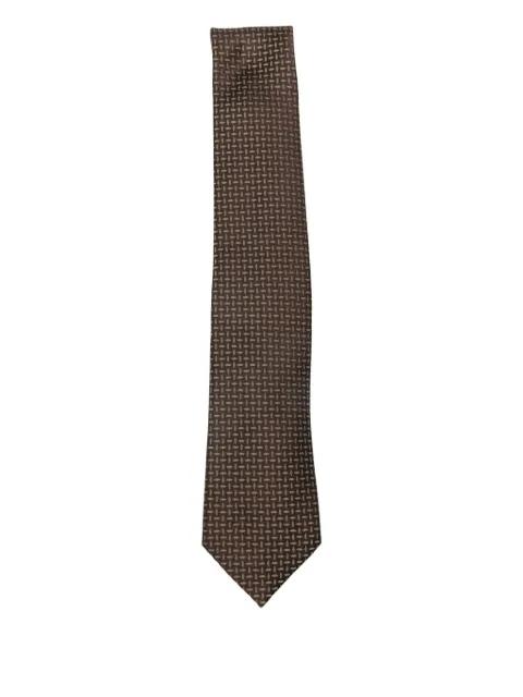 geometric-pattern silk tie by EMPORIO ARMANI